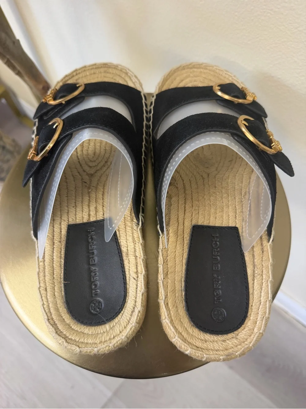Tory Burch Selby Suede Two-Band Espadrille Size 7